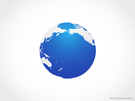 Pacific Globe Logo - Vector Map of Globe of Pacific Ocean. Free Vector Maps