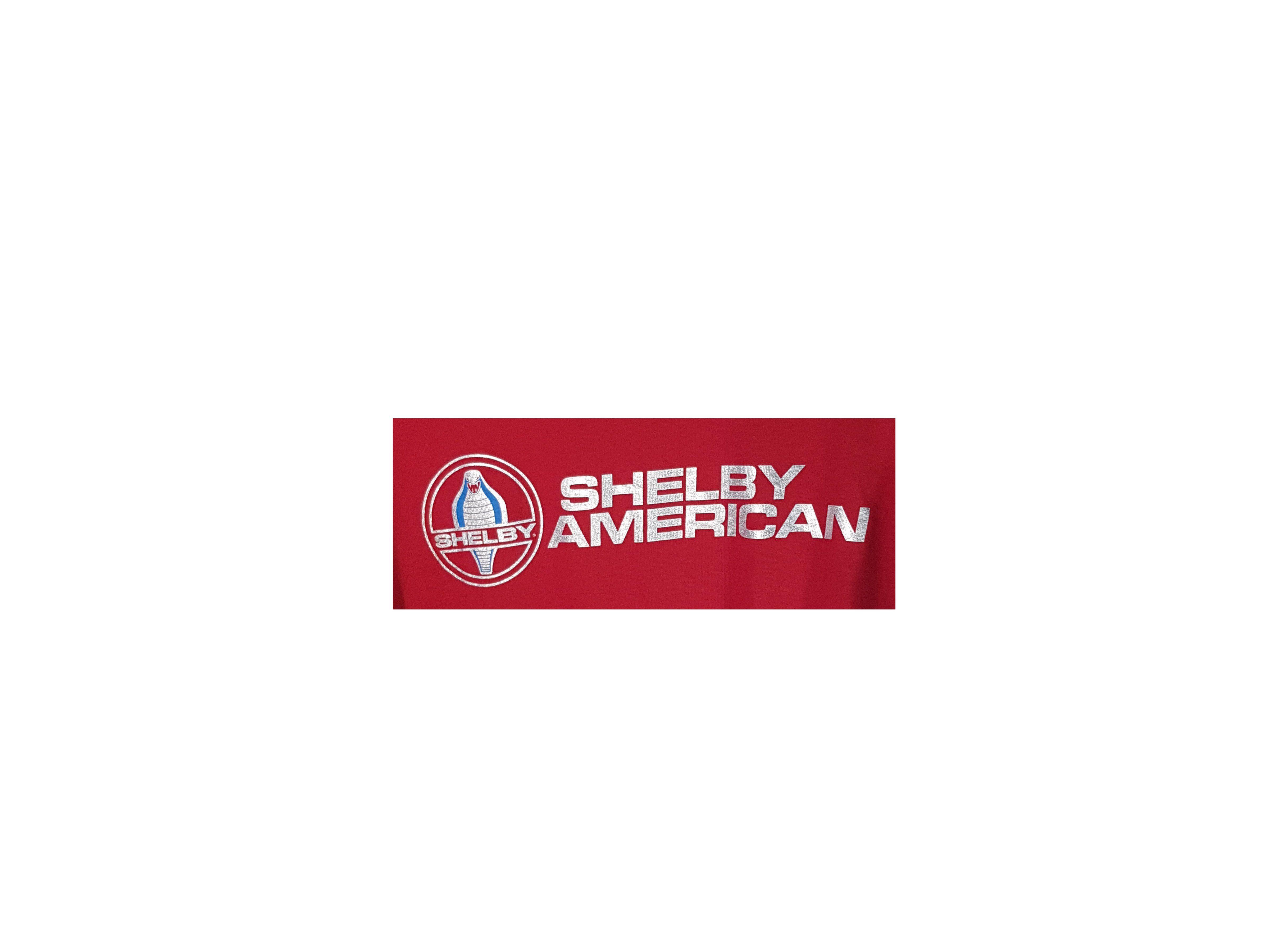 Red Shelby Logo - Shelby America Red Tee Adams Automotive