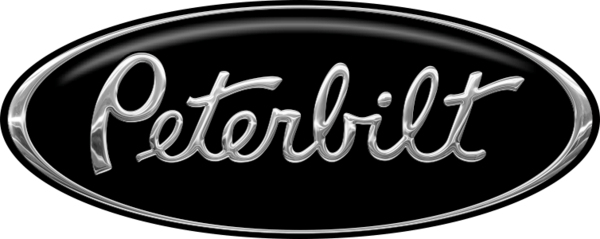 Peterbilt Logo - 3 Pack Black Chrome Peterbilt Emblem Skins