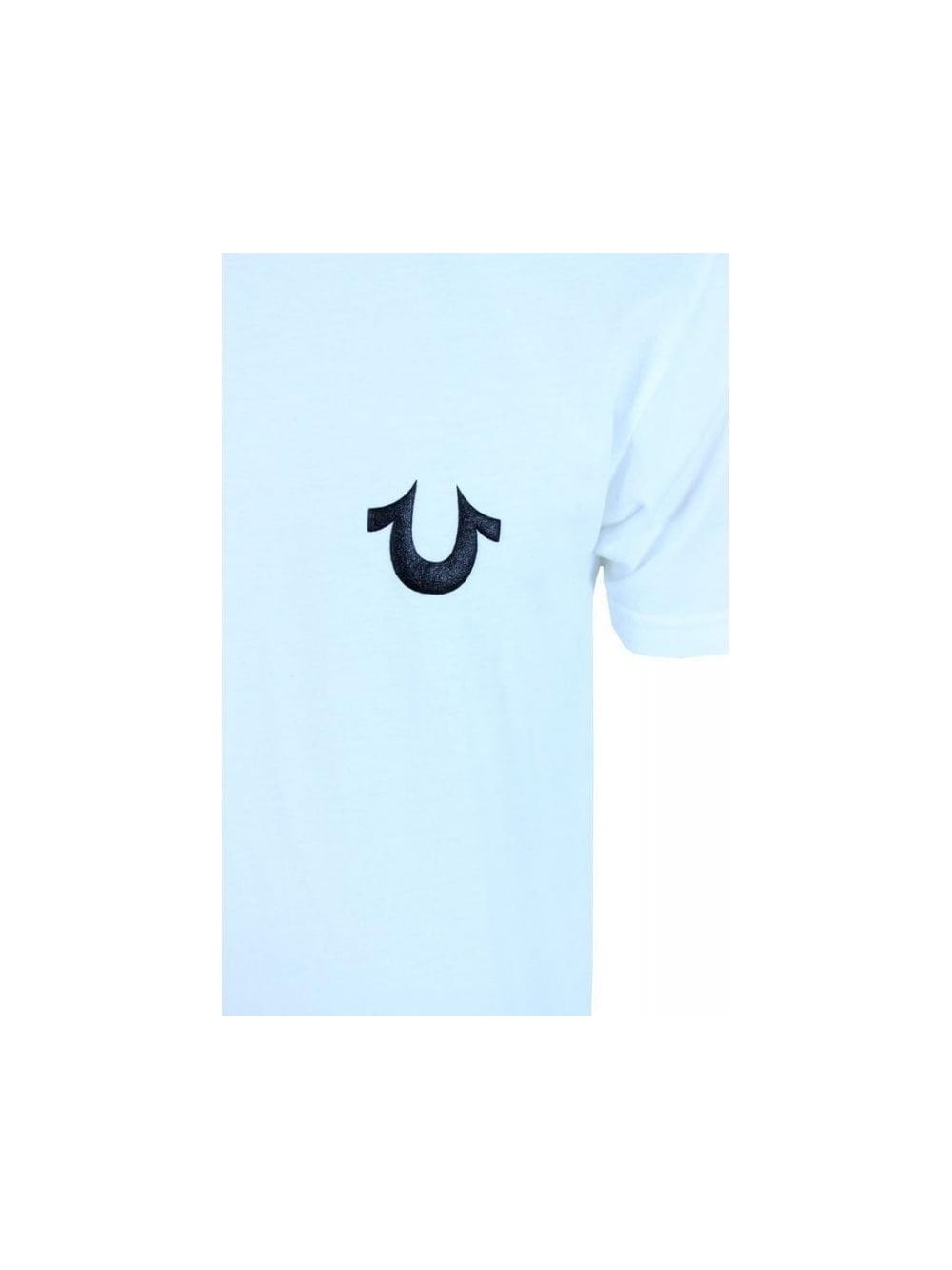 White and Blue U Logo - True Religion Traditional u Logo T.Shirt in White - Northern Threads
