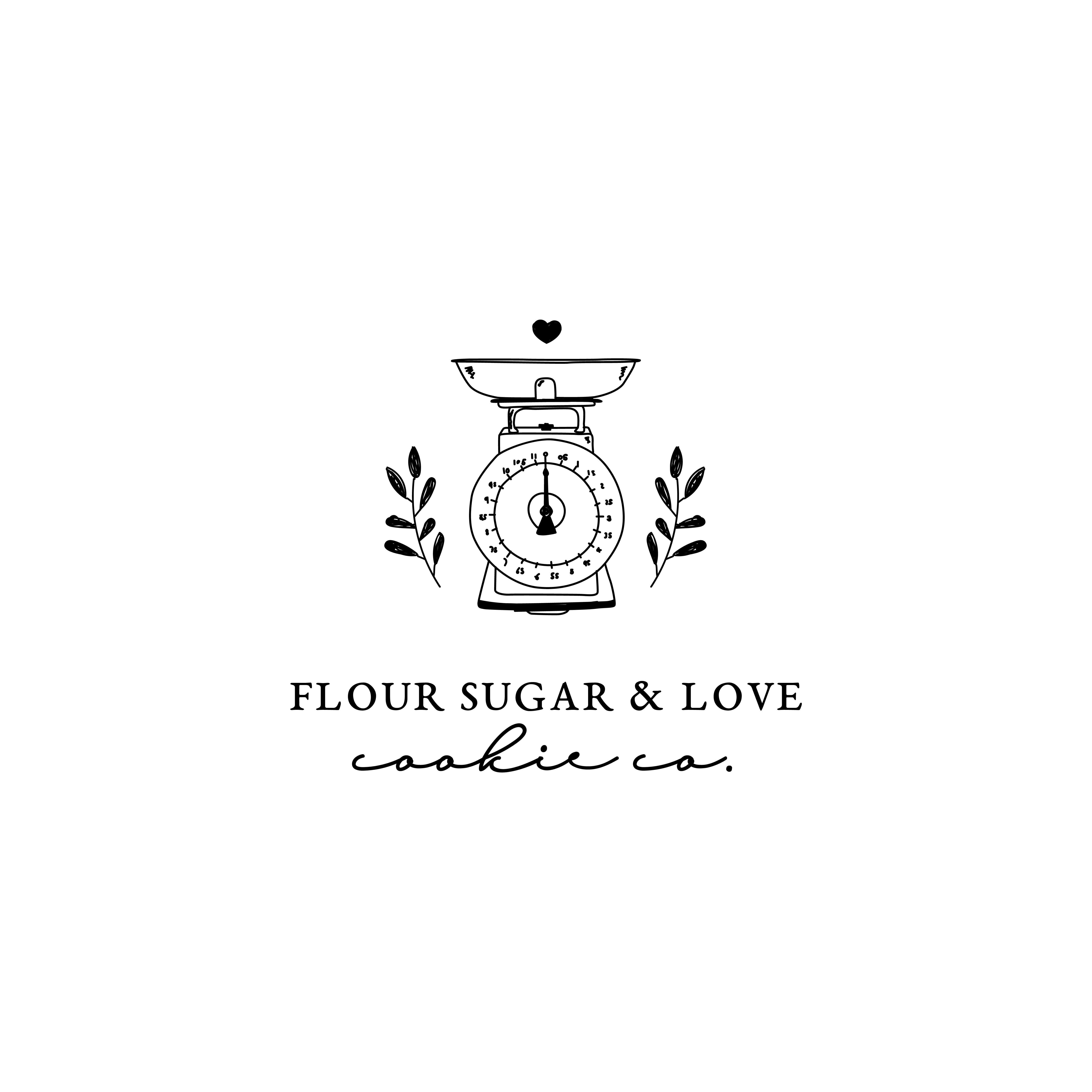 Old Black Scale Logo - Flour Sugar & Love Bread Baking Homemade Scale Old Antique Design ...