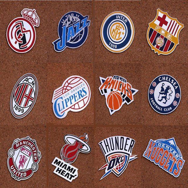 Most Popular Team Logo - 1 Pcs Most Popular Basketball And Football Team Logo 3D Car Stickers ...