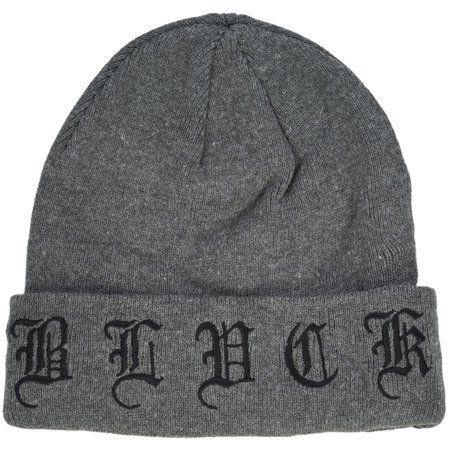 Old Black Scale Logo - BLACK SCALE Scale Old English Men's Beanie Grey One Size
