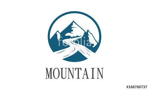 Circle Mountain Logo - Circle mountain vector logo