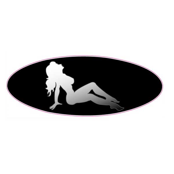 Hood Logo - Sitting Lady Peterbilt Hood Emblem Decals (pr)