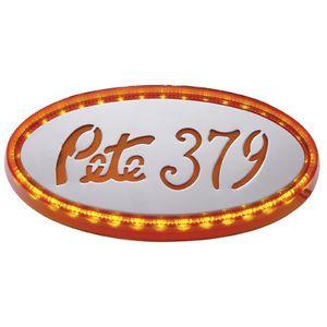 Peterbilt Logo - 32 LED Large Peterbilt Emblem Light - Amber LED/Amber Lens | eBay