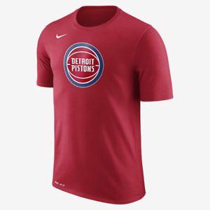 Red U of L Logo - Nike DRY LOGO DETROIT PISTONS MEN'S NBA T SHIRT University Red Size