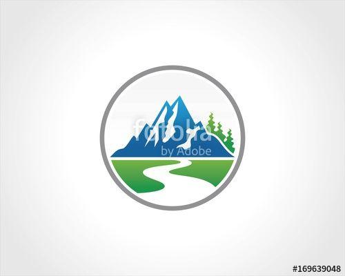 Circle Mountain Logo - Circle Mountain Nature Logo Stock Image And Royalty Free Vector