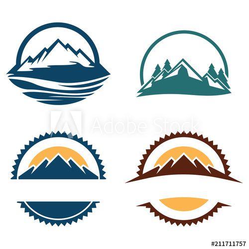 Circle Mountain Logo - Circle Mountain Logo Symbol Collection this stock vector
