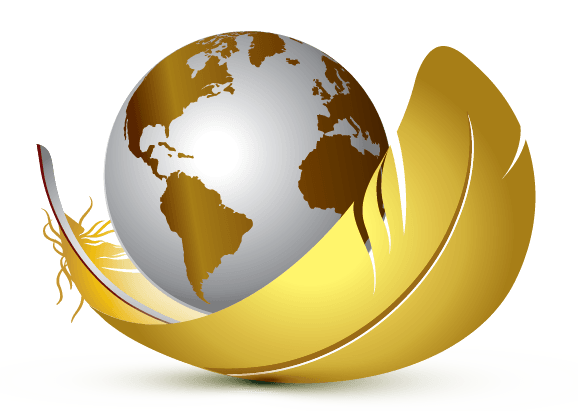 Disin Gold Globe Logo - Free Globe Logo Maker - Modern 3D Globe Logo Creator