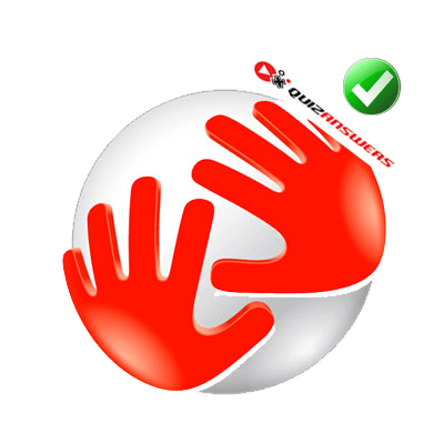Red Hands-On Globe Logo - Red Hands On Ball Logo Vector Online 2019