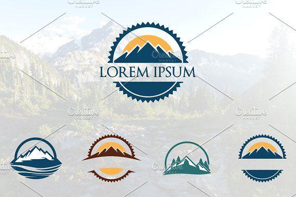 Circle Mountain Logo - Circle Mountain Logo Set ~ Logo Templates ~ Creative Market