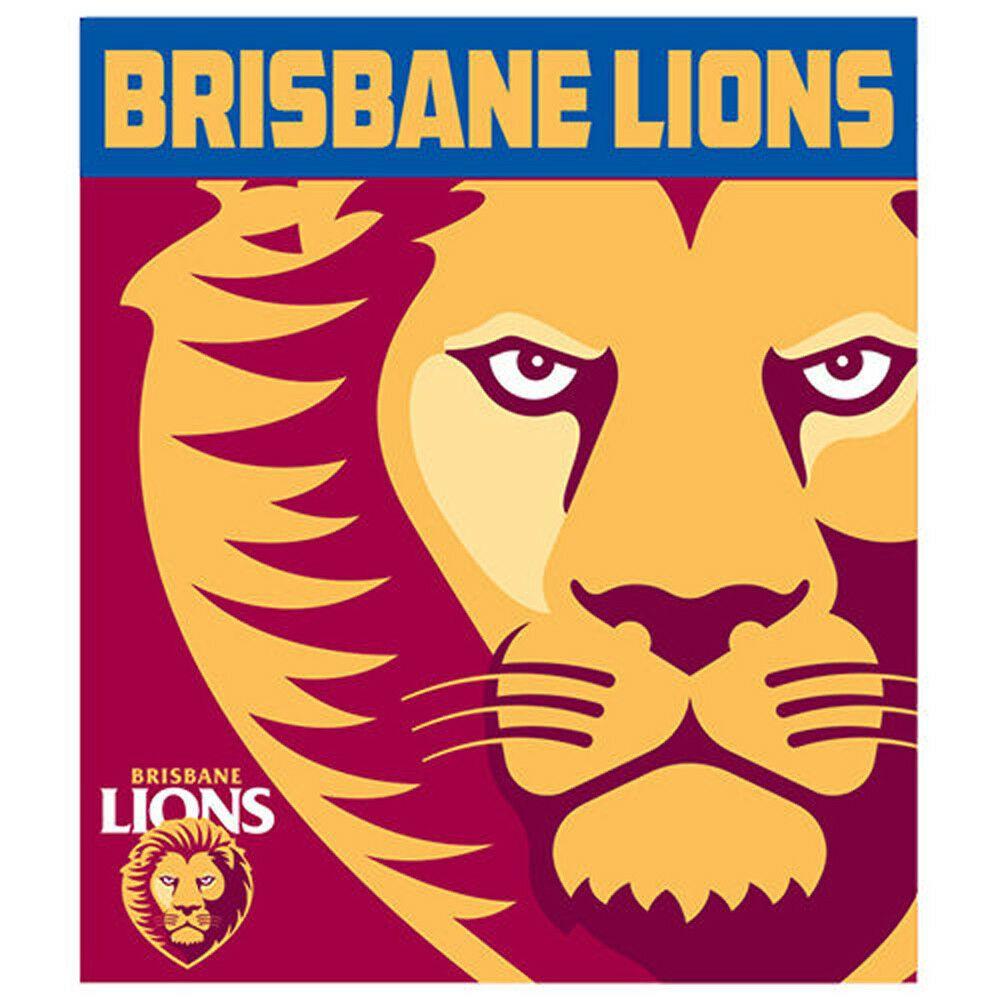 Brisbane Lions Logo - Brisbane Lions Logo Polar Fleece Throw Rug Blanket | Soft & Cosy ...