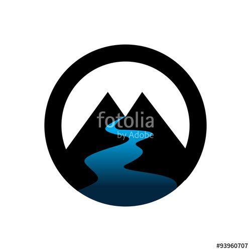 Circle Mountain Logo - Circle M Mountain Logo Template Stock Image And Royalty Free Vector