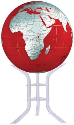 Red Hands-On Globe Logo - Red Silver Large 30 World Globe (Free Shipping) The Red Oceans