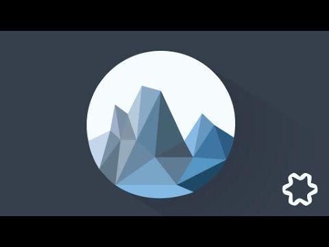 Circle Mountain Logo - Logo Design Tutorial / Circle Mountain Logo / Polygon logo / Low ...