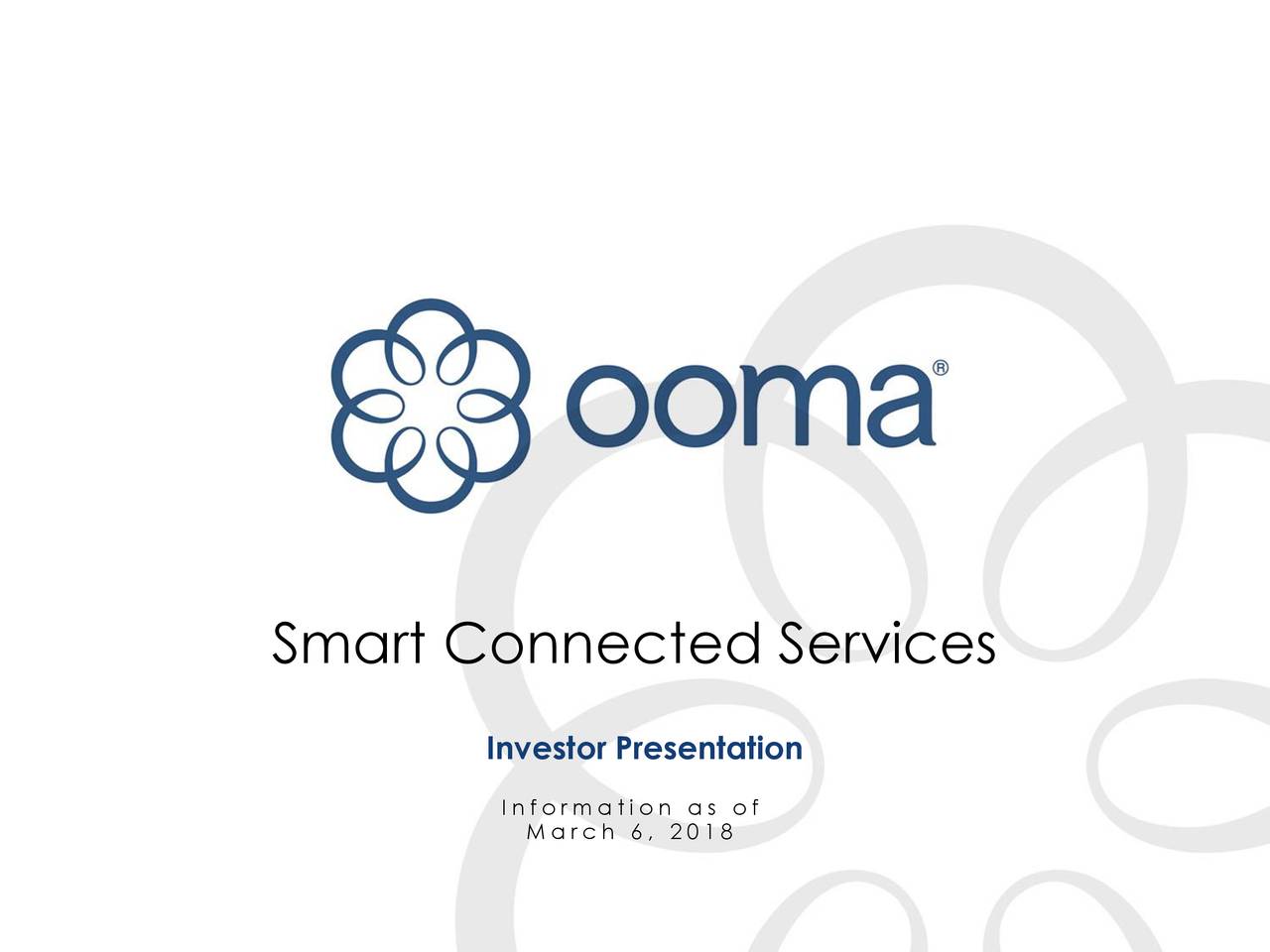 Ooma Logo - Ooma 2018 Q4 Call Slides NYSE:OOMA