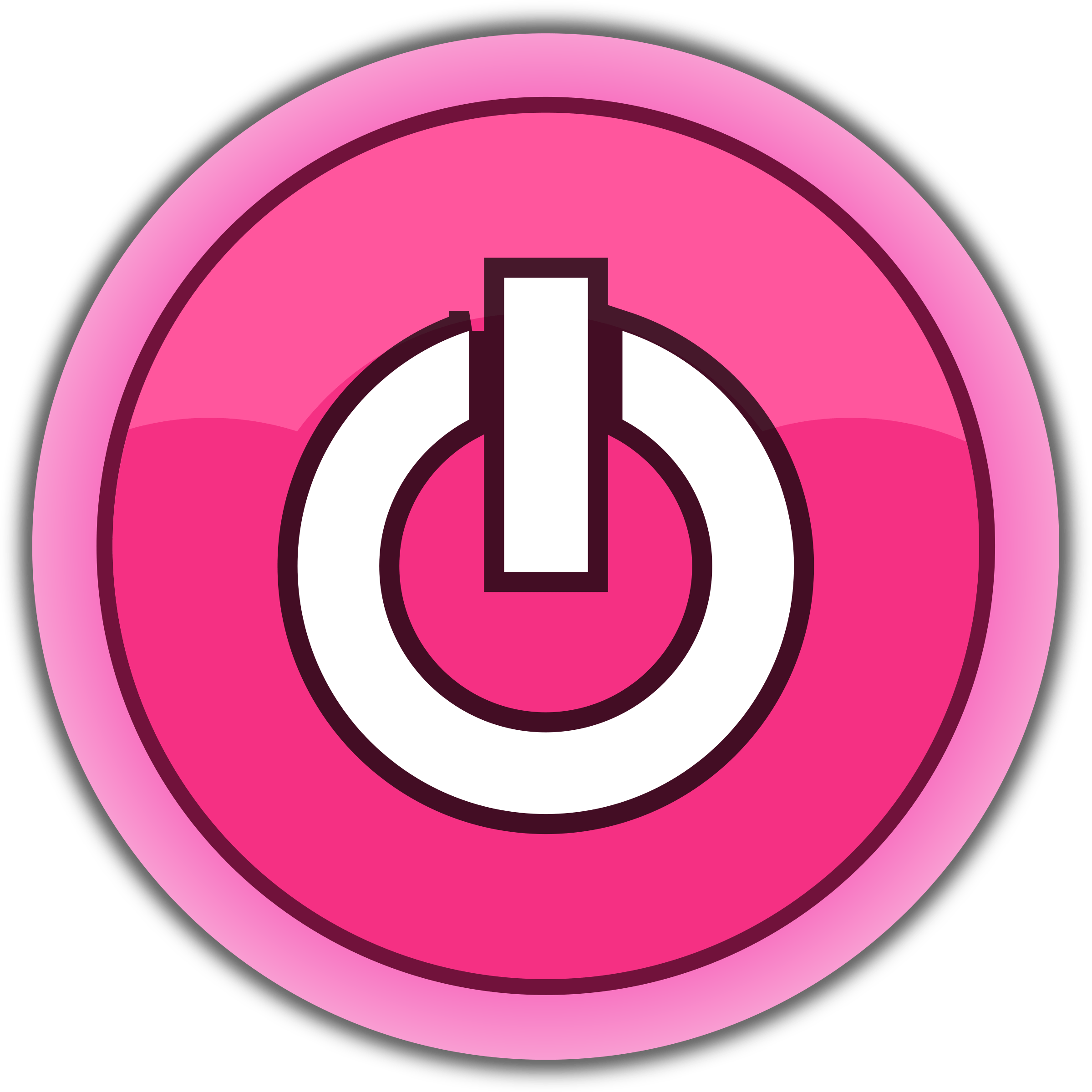 Pink Button Logo - Clipart - pink button power