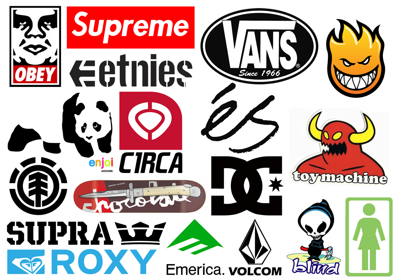 Skate Company Logo - Skate Clothes Brands Logo
