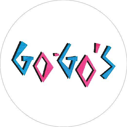 Pink Button Logo - The Go Go's (Blue And Pink) 1 2 Button Pin
