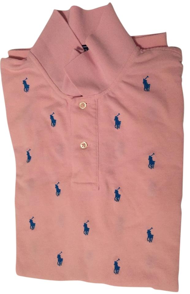 Pink Button Logo - Polo Ralph Lauren Pink Men's Shirt - (Special Logo Edition Button ...