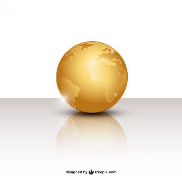 Disin Gold Globe Logo - Golden globe Vector | Free Download