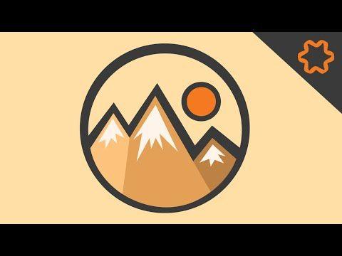 Circle Mountain Logo - adobe illustrator tutorial - Circle Mountain Logo Design - Simple ...