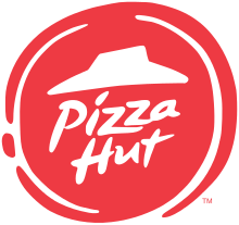 Black and White Chain Restaurant Logo - Pizza Hut
