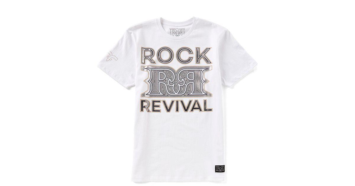 Rock Revival Logo - Lyst Revival Rr Outline Short Sleeve Foiled Logo T Shirt