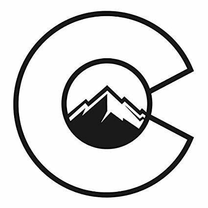 Circle Mountain Logo - Colorado flag decal circle mountain x2 decals - Overlook Graphics