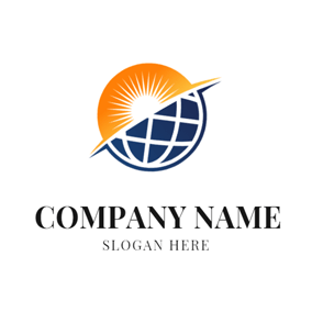 Sun Globe Logo - Free Globe Logo Designs | DesignEvo Logo Maker
