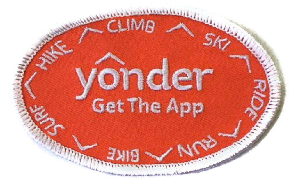 Yonder App Logo - Yonder Orange Logo Patch With White Outline