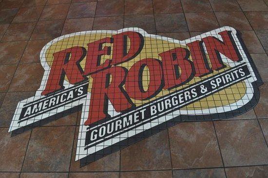 Red Robin Logo - Floor Logo of Red Robin Gourmet Burgers, Farragut