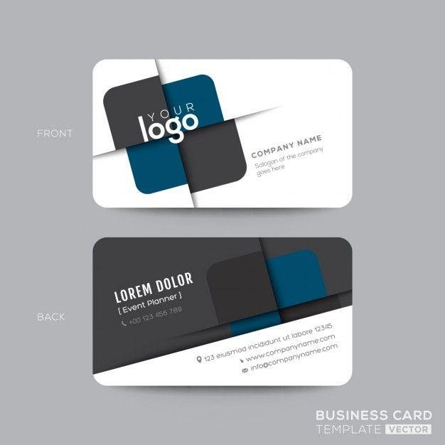 Dark Blue and Black Logo - Black and dark blue business card Vector | Free Download