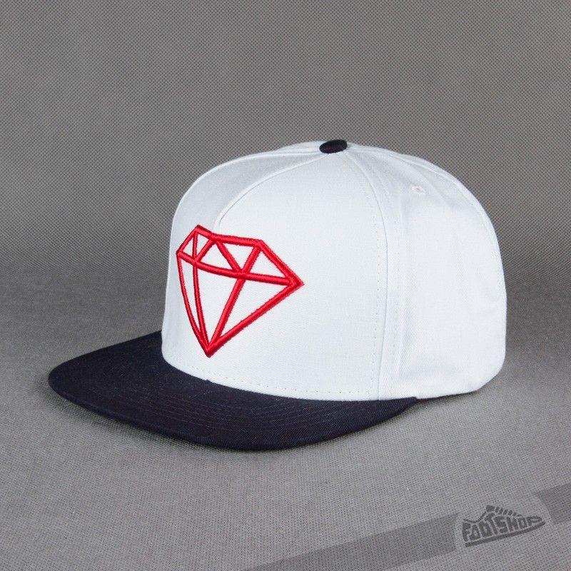 Red White Triangles with Diamond Logo - Diamond Rock Logo Snapback White Red Navy | Footshop