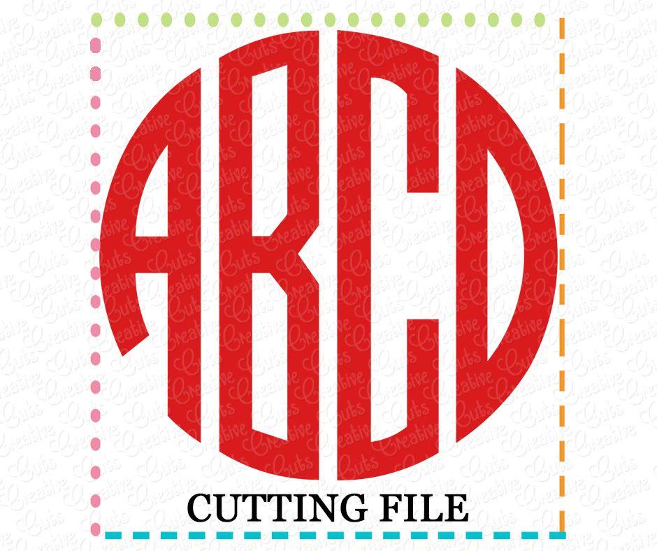 Four Letter Logo - Letter Monogram Alphabet Cut File