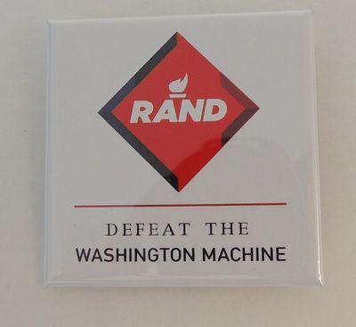 Red White Triangles with Diamond Logo - Rand Paul 2016 white campaign button with red diamond logo. Defeat ...