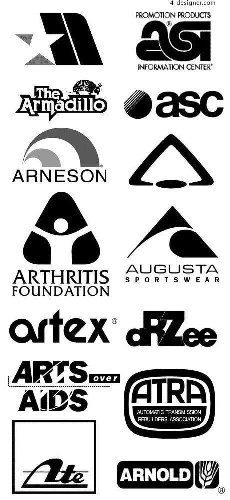 Four Letter Logo - 4-Designer | Letter logo design elements vector material A Series 03