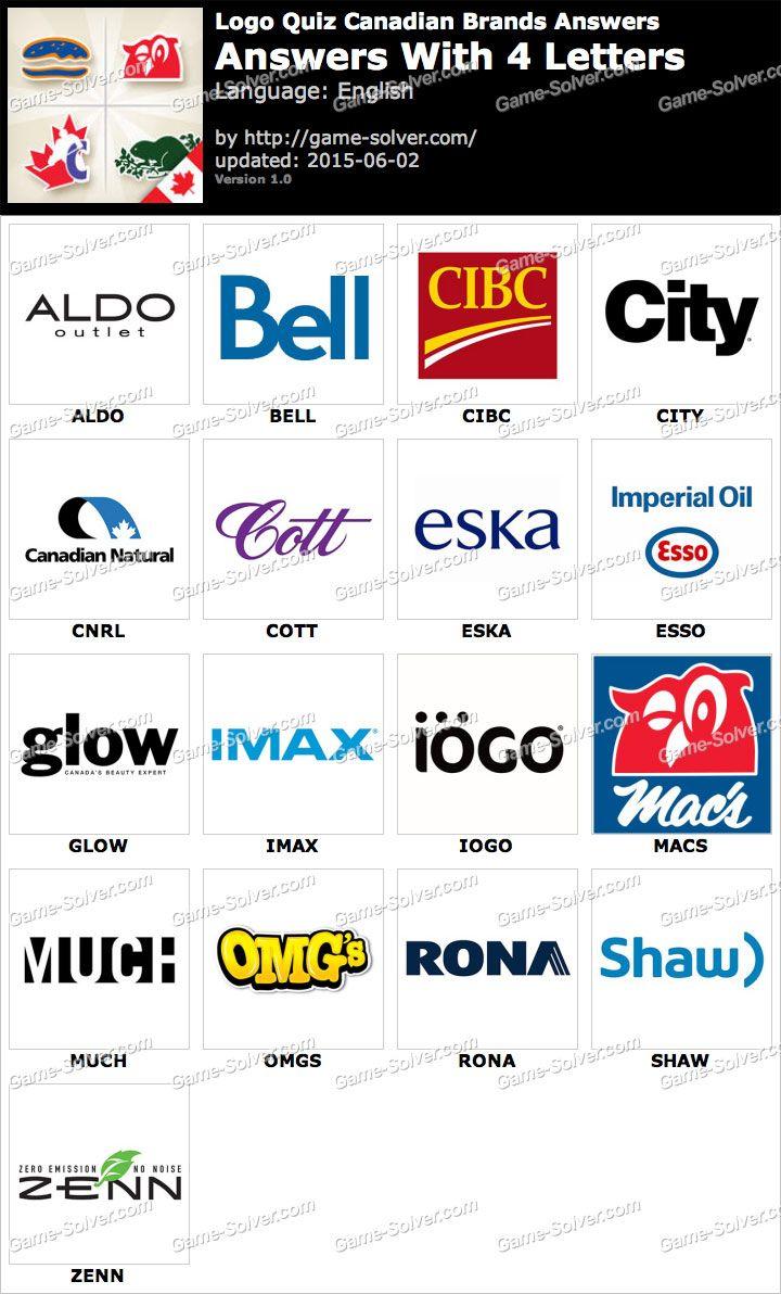 Four Letter Logo - Logo Quiz Canadian Brands with 4 Letters