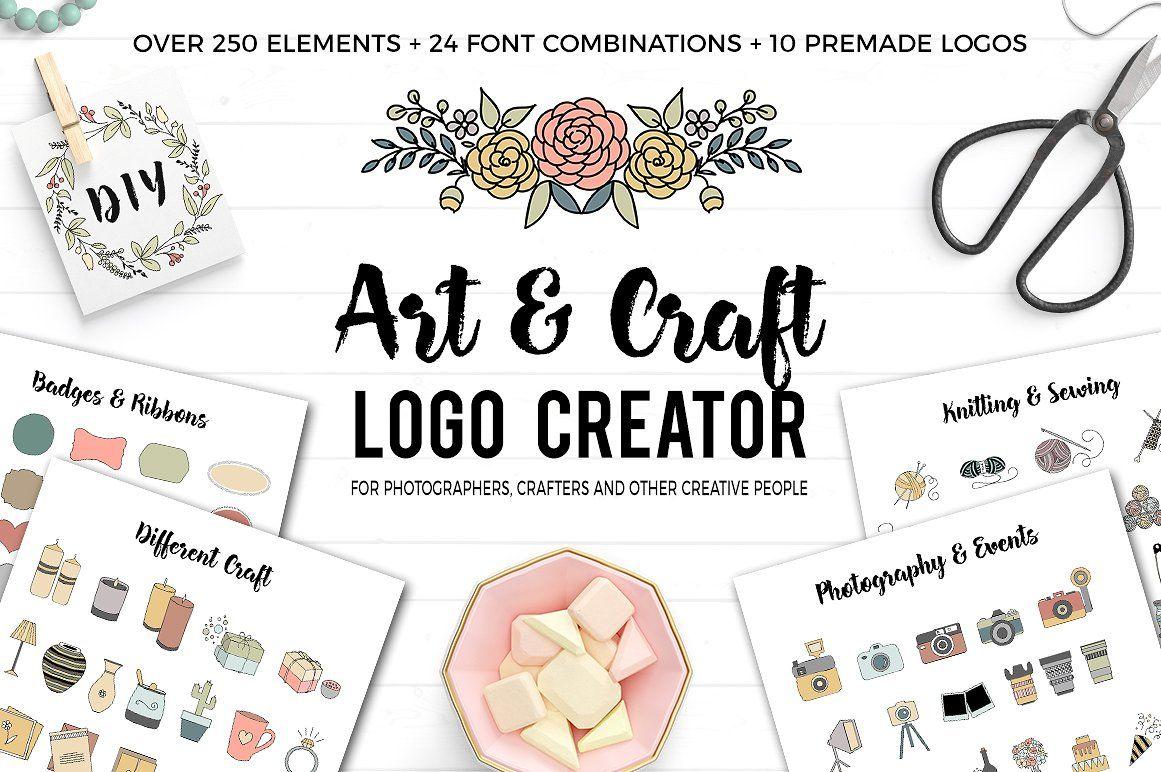 Crafter Logo - Art and Craft Logo Creator Logo Templates Creative Market