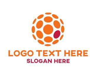 Orange Ball Logo - Logo Maker - Customize this 