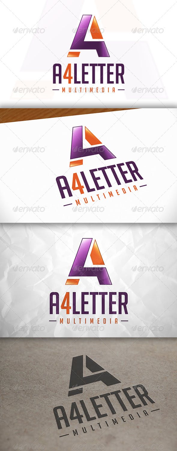 4 Letter Logo - A 4 Letter Logo by BossTwinsArt | GraphicRiver