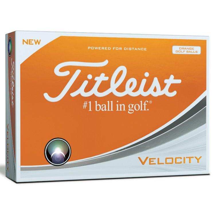 Orange Ball Logo - Titleist Velocity Personalised Logo Golf Balls Orange