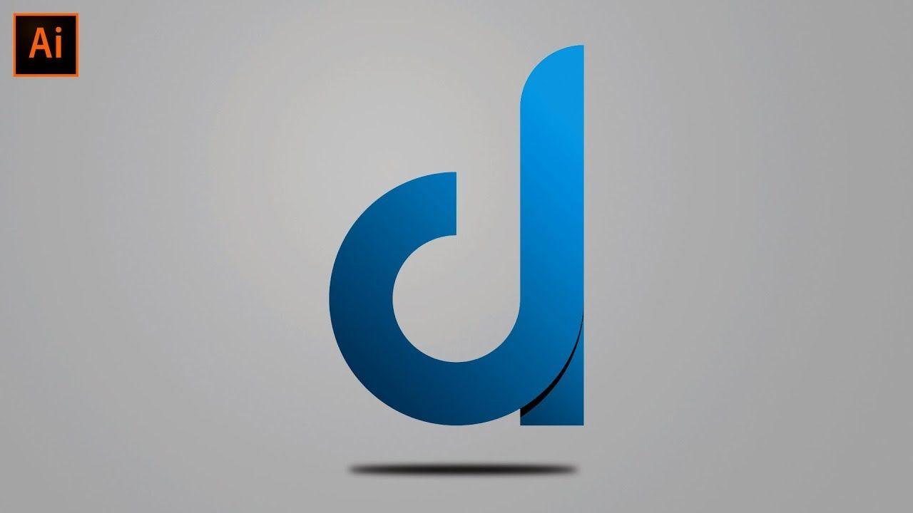 Letter D Logo - Adobe Illustrator - Letter D Logo Design Using Line and Circle Tools ...