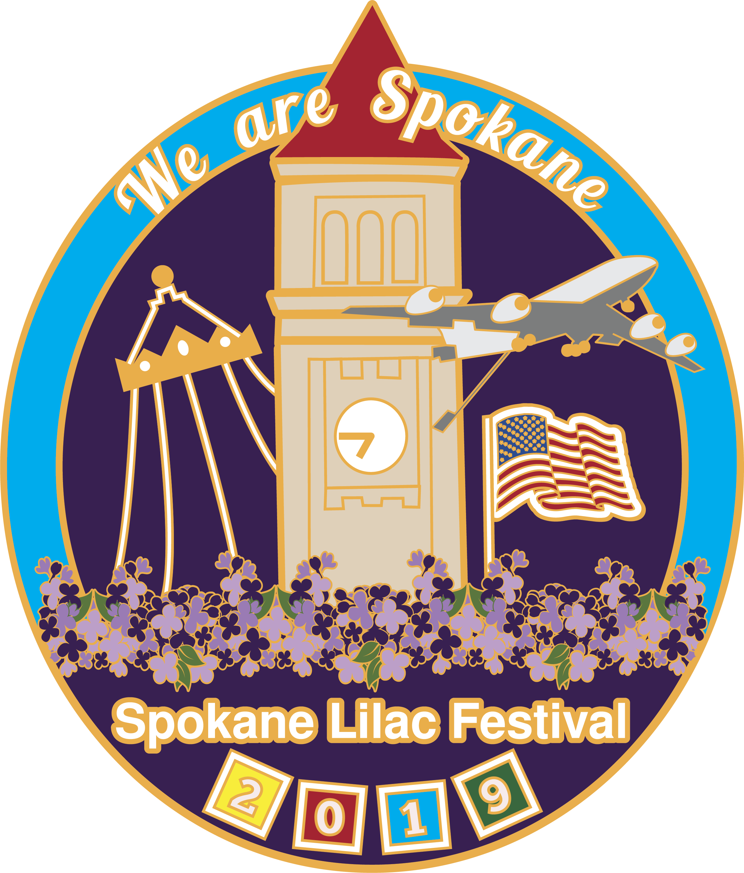 Lilac Festival Logo - Historic Lilac Festival Pin