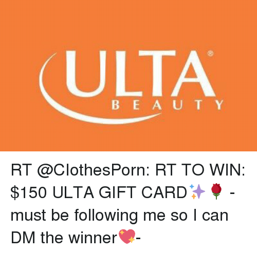 ULTA Beauty Logo - ULTA B E a U T Y RT RT TO WIN $150 ULTA GIFT CARD✨
