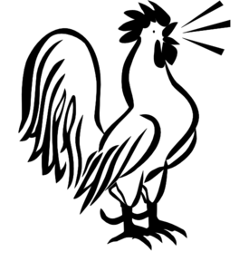 Black and White Rooster Logo - Black White Rooster Clipart