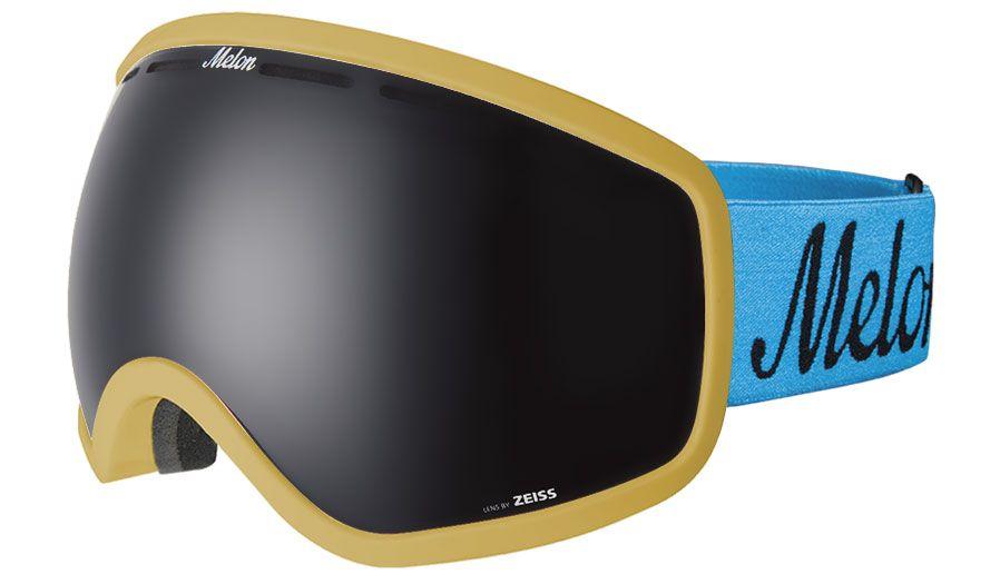 Dark Blue and Black Logo - Melon Chief Ski Goggles - Matte Desert & Neon Blue with Black Logo ...