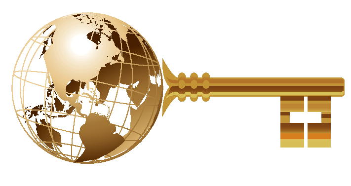 Gold World Globe Logo - Gold Key Logo - Gold Key Travel, LTD