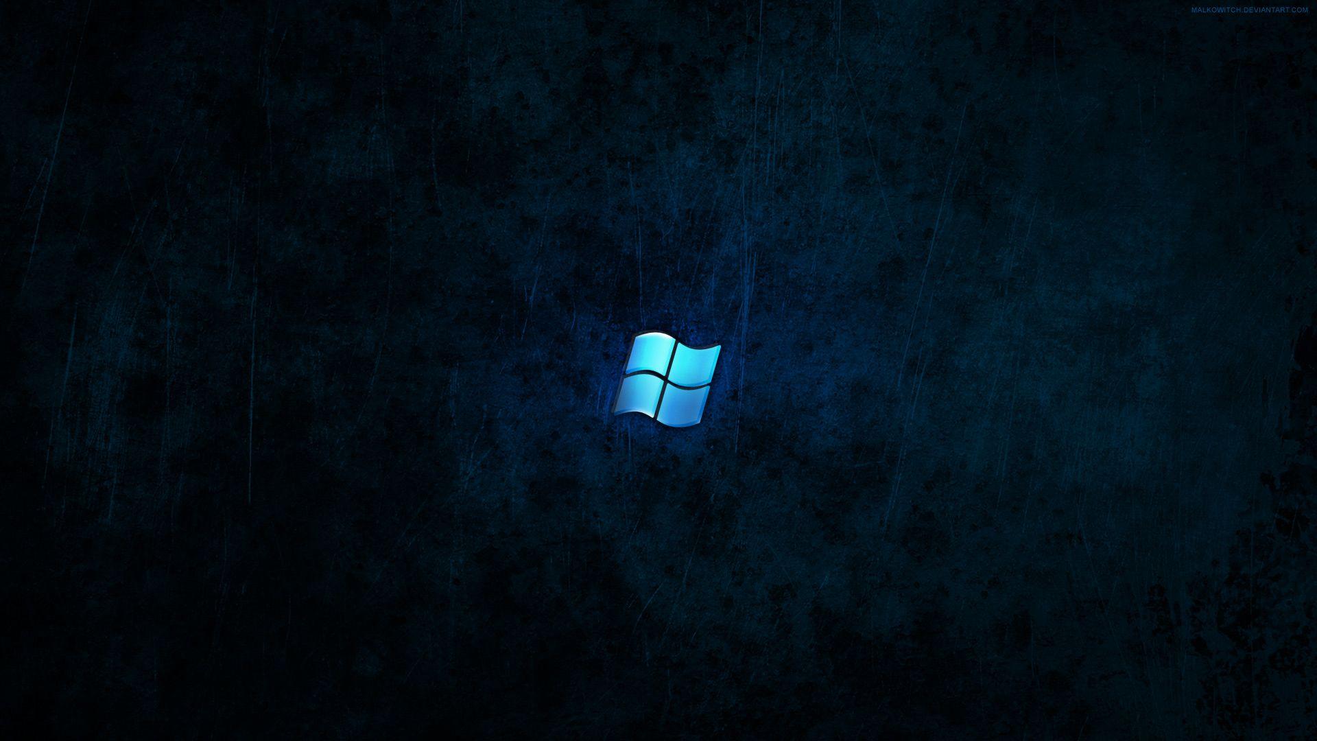 Dark Blue and Black Logo - Black Windows Wallpaper